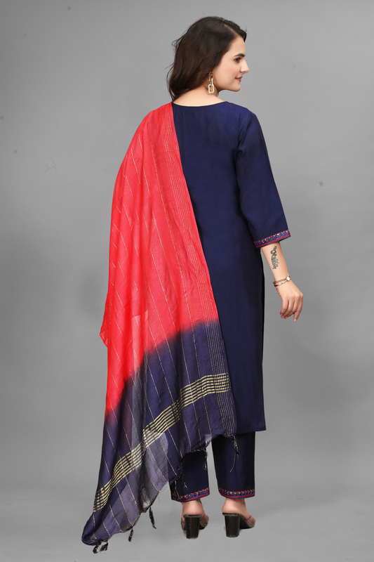 Neelakkari – Elegant Navy Blue Kurta Set for Every Occasion