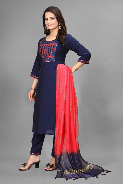 Neelakkari – Elegant Navy Blue Kurta Set for Every Occasion